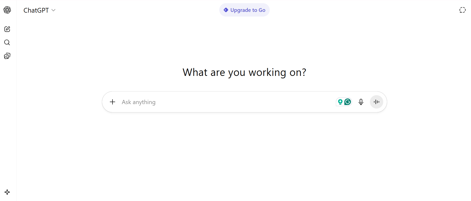 The ChatGPT interface